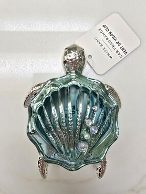 Bath & Body Works Teal Bling Turtle Car Fragrance Vent or Visor Clip NWT!